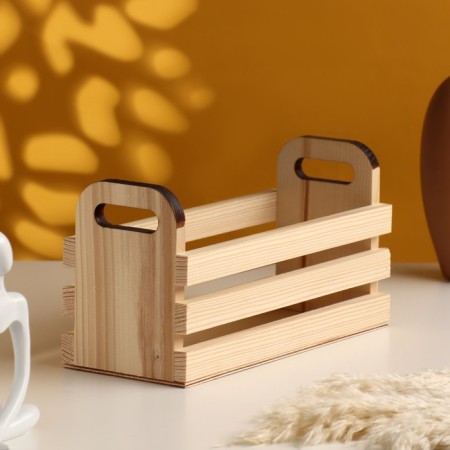 Tricky Kashpo Wooden with handles 24.5x10x13 cm natural-1