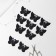 Knitted elements "Butterflies", 5.5 × 4 cm, 10 pcs, black color