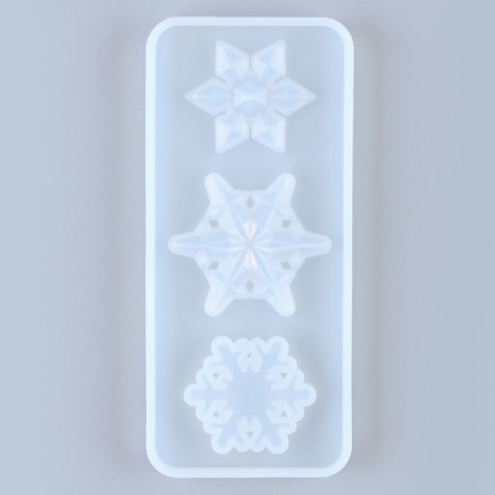 Form Silicone universal "Snowflake" 3 in 1, size: from 2.4 to 3 cm-3