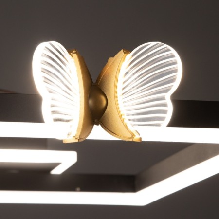 LUSTER "Butterflies UNO" 36W LED 6000K Black 45x45x6cm Bayerlux-9