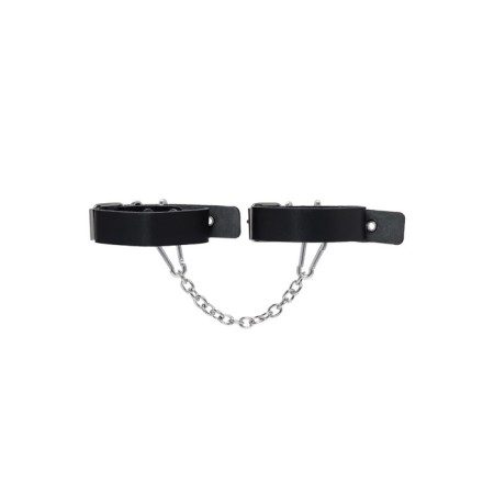 Establishment Pecado BDSM, from one strap with eyelets, genuine leather, black-2