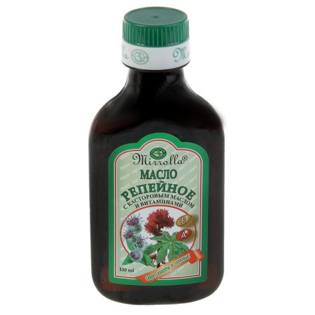 Burdock oil mirrolla with castor oil and vitamins, 100 ml-1