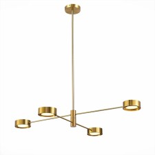 Ceiling lamp ST LUCE. SL6504.302.04. Vico. 4x5 W, LED, 3000K, 810 LM, 100x100x95 cm, brass color