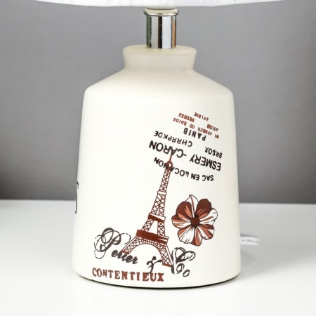 The table lamp with lampshade "Paris with Flower" bottle E14 40W 20x20x33 cm Risalux-9