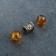 A set of three beads "Hagalaz"