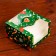 Bearbox under the Bento-Port with the Window "New Year Emerald", 14 x 14 x 8 cm