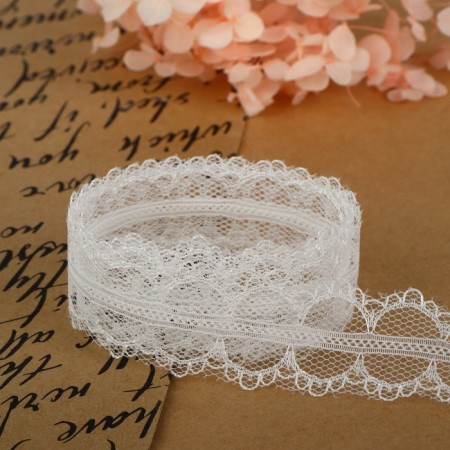 Capricon lace, 30 mm × 10 ± 1 m, white color-2