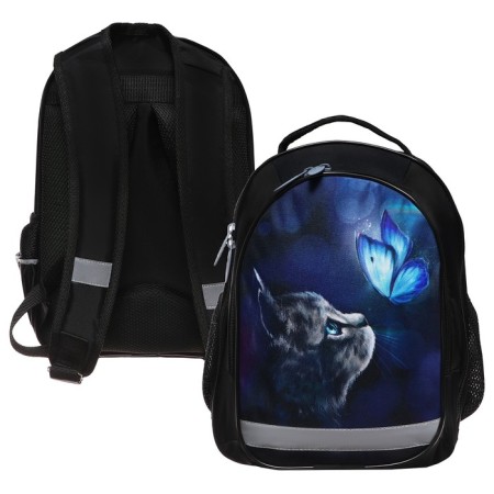 School backpack, 37 x 27 x 16 cm, ergonomic back, calligrata b "Cat"-5