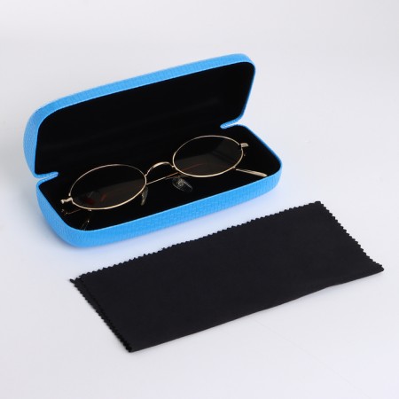 Case for glasses on the cracker, length 15 cm, blue color-3