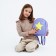 Baby backpack for girls made of artificial leather "Star", plush strip, 27x23 x 10 cm