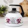 A kettle with a whistle "Mosaic", 3 l, a fixed handle, white color, induction