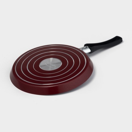 Pancakes "Expert", d = 22 cm, plastic pen, anti -stick coating, burgundy color-2