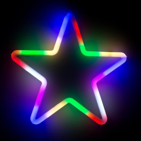 LED figure "Star" 28 cm, plastic, 220 V, glow of multi