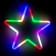 LED figure "Star" 28 cm, plastic, 220 V, glow of multi