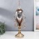 Interior metal souvenir, glass "Mosaic" gold 56.5x15x24 cm