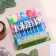 Candle for a cake inscription "Happy Birthday", silver, on skewers, 8 cm