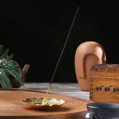 Claus for any incense "Flower", golden, 2.3x10 cm-3