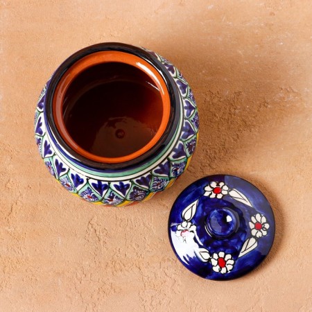 Sugar of Rishtan ceramics "Patterns", 500 ml, blue-2