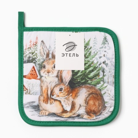Take "New Year's bunnies" by Sarzha, 19x19cm, 100% x/l, Vatin 250g/m2-3