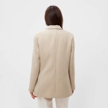 Jacket female double -breasted mist p. 46, beige/white-4