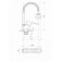 Fauzt FZS-811-129 kitchen mixer, single-leaf, flexible surge of 145 mm, chrome