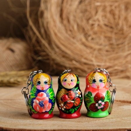 Trick "Matryoshka", 4.5x2.5 cm, manual painting, mix-6