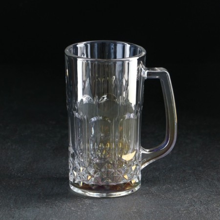 Glass glass for beer "Crystal", 500 ml, color mix