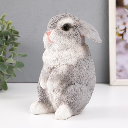 Figure "Rabbit No. 4 Gray" height 17.5 cm, width 11.5 cm, length 11.5 cm.-4