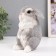 Figure "Rabbit No. 4 Gray" height 17.5 cm, width 11.5 cm, length 11.5 cm.