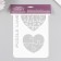 Plastic stencil "hearts" 16x24 cm
