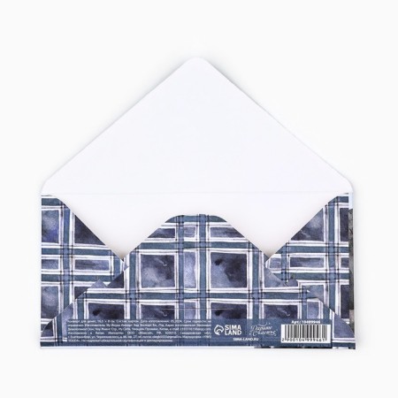 The envelope for money on watercolor cardboard "Gentlemen", 16.5 × 8 cm-1