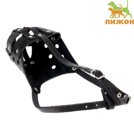 Muzzle leather whole -stone pit bulblerer, DN 8 cm, ohm 30 cm, black