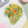 Mini-postcard "March 8" glitter, daffodils, 16.5x10 cm