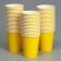 A single -single glass, monophonic, yellow color, 250 ml, 50 pcs