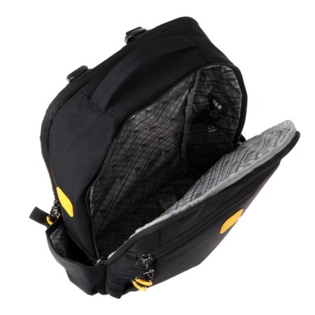 Youth backpack 45 x 31 x 12 cm, ergonomic back, Across M-4, black/yellow M-4-1-7