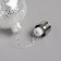 Set of Christmas tree balls “Silver stars” 3 pcs., Battery, 5 LED, glow white glow