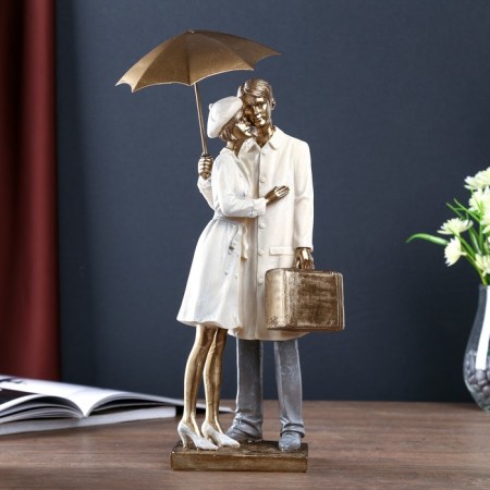 Souvenir Polystone Romance "Autumn Walk under the Umbrella" 41x11x15.5 cm