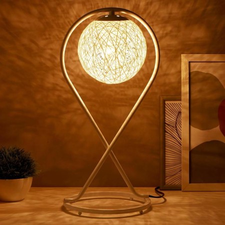 Table lamp 16035/1 E27 40W white 19.5x19.5x44 cm Risalux-2