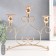 Summary metal for 3 candles "curls" d-2.5 cm gold 27.5x9x25.6 cm