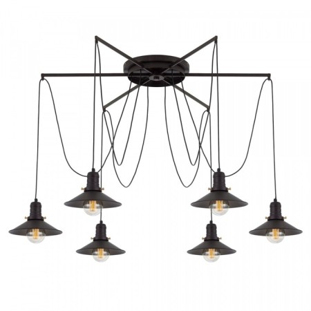 Suspended Citilux “Edison” CL451262, 120x120x235 cm, 6x75W, e27, black color-6