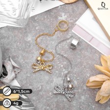 Серьга «Кафф» бантик, цвет МИКС