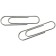 Nickelized paper clips 50 mm, 100 pieces, cardboard packaging
