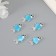 Decor for creativity metal, rhinestones "fish" blue 2.2x1.2 cm