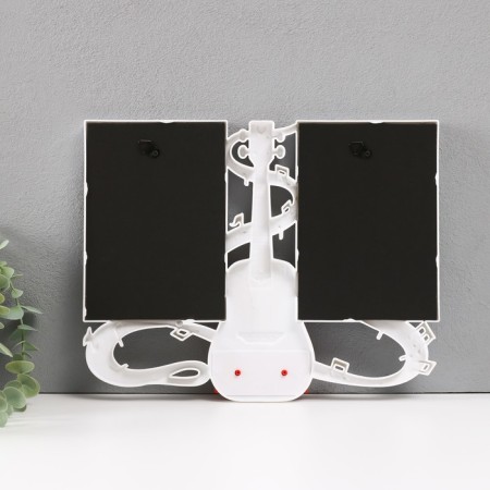 Photo frame Plastic in 2 photos 10x15 "Magic of music" White 30.5x2x23.5 cm-1