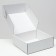 Self -charged box, white, 26 x 25 x 9.5 cm