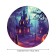 The tablecloth “The mysterious night”, round, oxford, elastic band, size 140x140 cm, diameter 105-120 cm