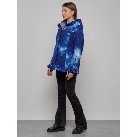Ski jacket female, size 58, dark blue color-12