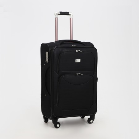 Small suitcase 24 "on lightning, code castle, with extension, black color-1
