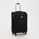 Small suitcase 24 "on lightning, code castle, with extension, black color