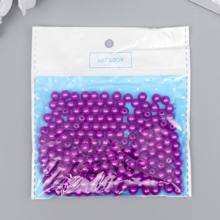 Beads for creativity Plastic "Violet-Blood" set of 200 pcs d = 0.6 cm-3